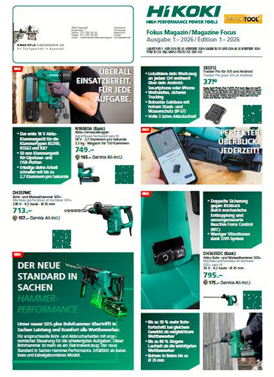 Knechtle Eisenwaren AG - HiKOKI Fokus Magazin - Gültig bis 30. September 2026