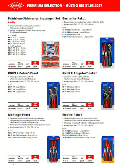 Knechtle Eisenwaren AG - KNIPEX Premuim Selection - Gültig bis 31.03.2027